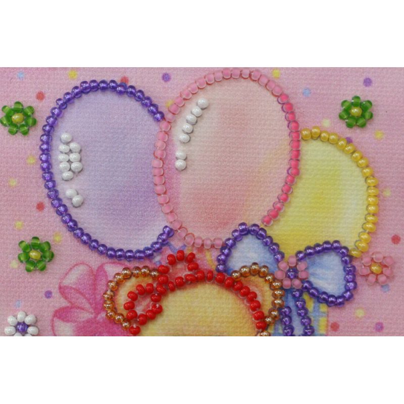 Postcard Bead embroidery kit Playdate
