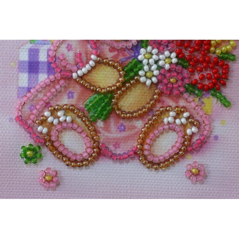 Postcard Bead embroidery kit Playdate