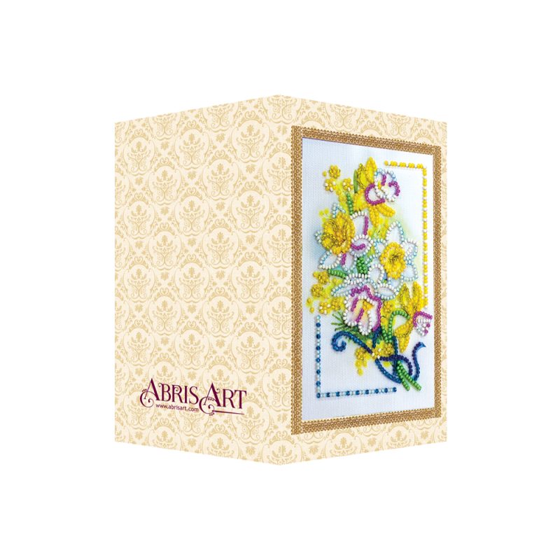 Postcard Bead embroidery kit Spring gift