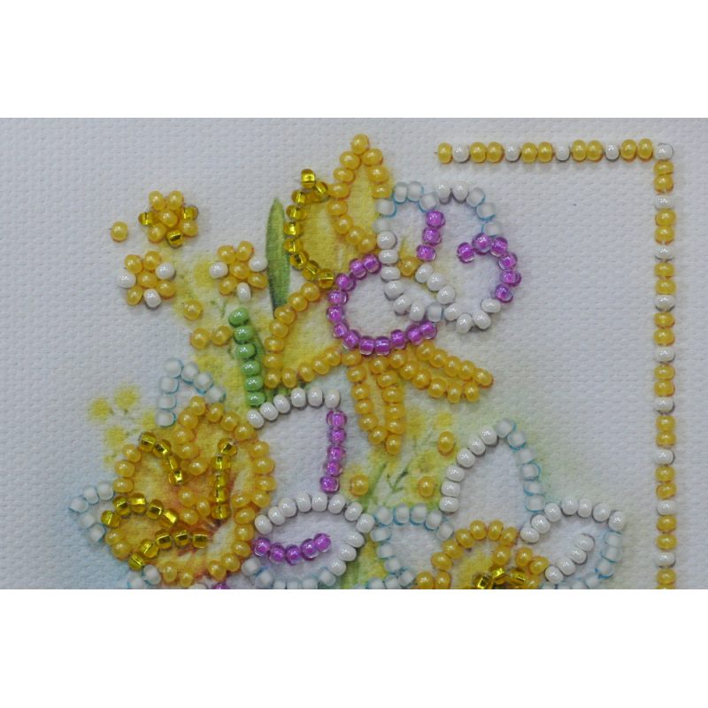 Postcard Bead embroidery kit Spring gift