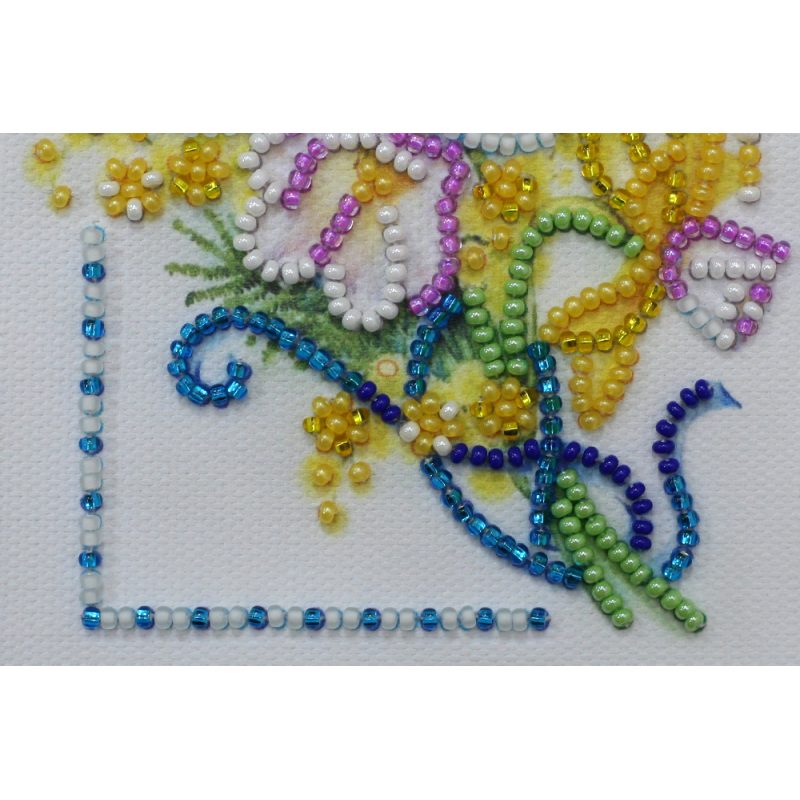 Postcard Bead embroidery kit Spring gift