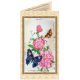 Postcard Bead embroidery kit Flowers and butterfly