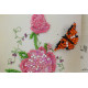 Postcard Bead embroidery kit Flowers and butterfly