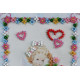 Postcard Bead embroidery kit Flowers by angel