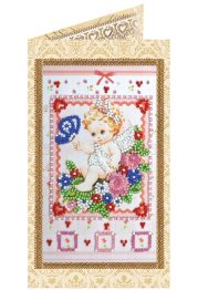 Postcard Bead embroidery kit Gentle angel