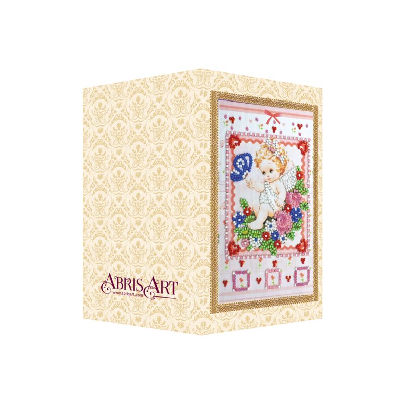 Postcard Bead embroidery kit Gentle angel