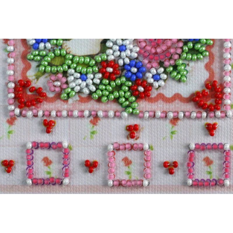 Postcard Bead embroidery kit Gentle angel