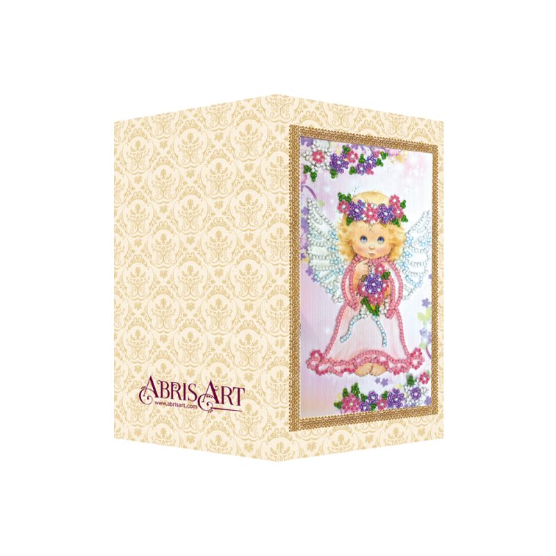 Postcard Bead embroidery kit Lovely angel