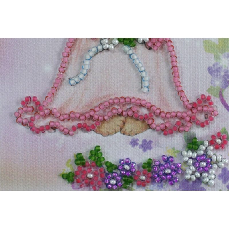 Postcard Bead embroidery kit Lovely angel
