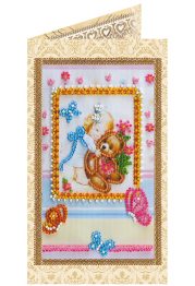 Postcard Bead embroidery kit Beloved daughter