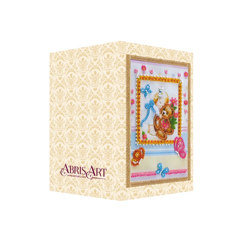 Postcard Bead embroidery kit Beloved daughter