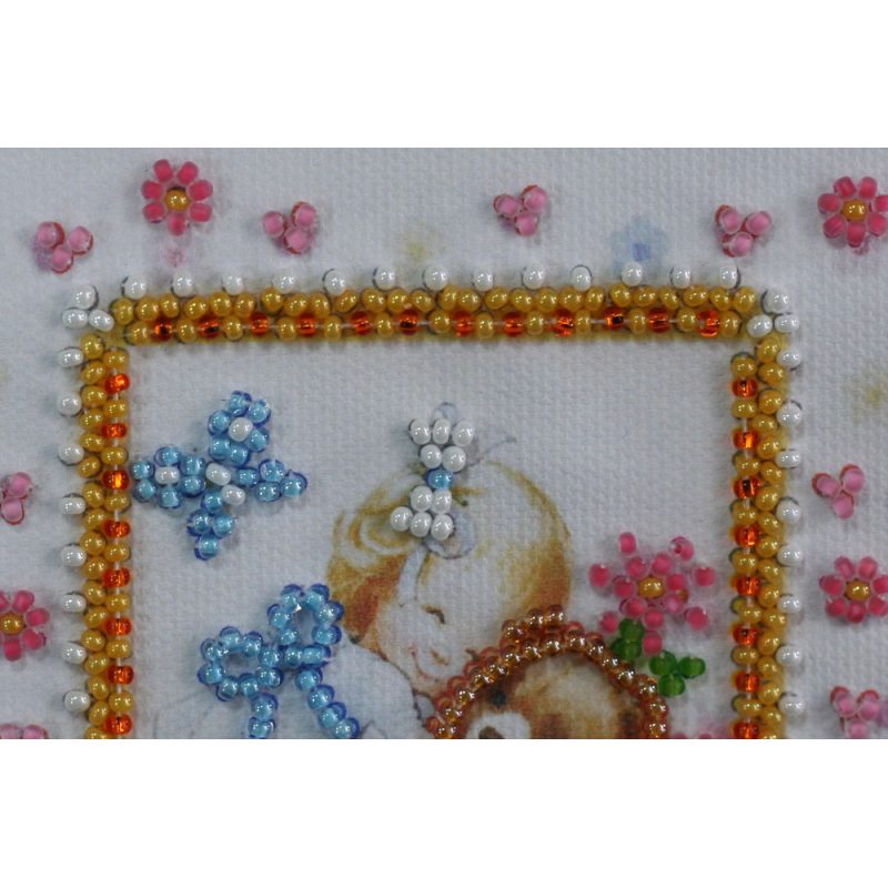 Postcard Bead embroidery kit Beloved daughter