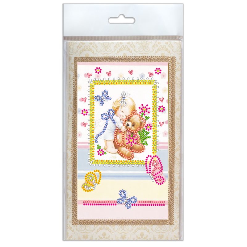 Postcard Bead embroidery kit Beloved daughter