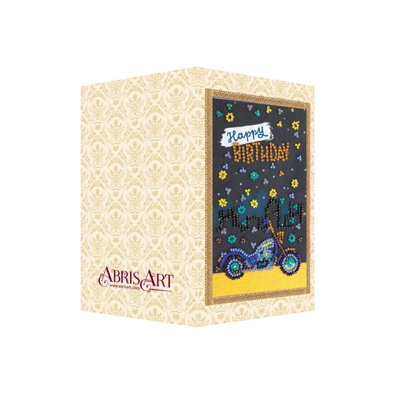 Postcard Bead embroidery kit Have a safe trip