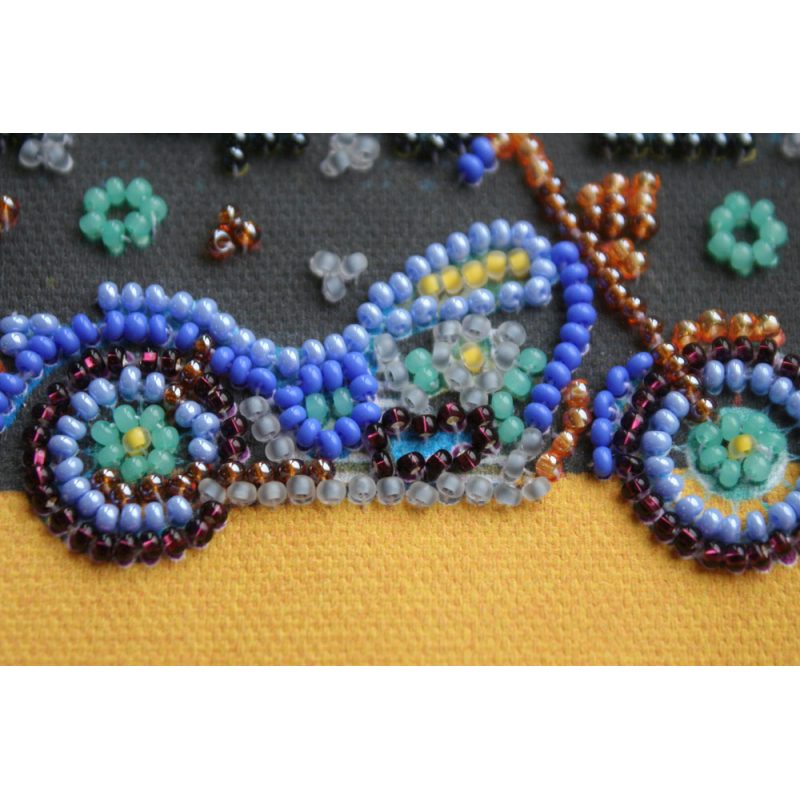 Postcard Bead embroidery kit Have a safe trip
