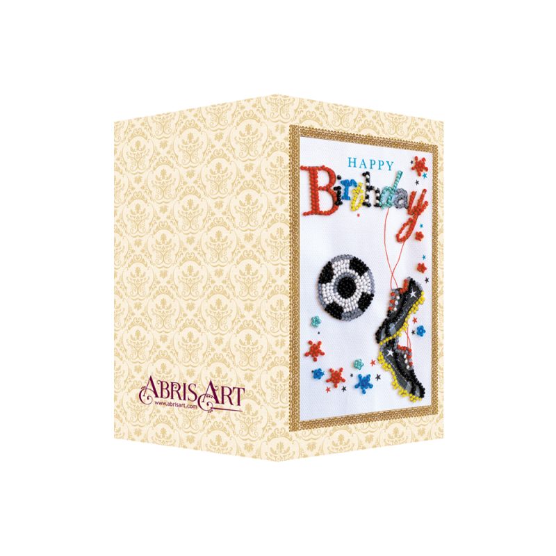 Postcard Bead embroidery kit To my footballer