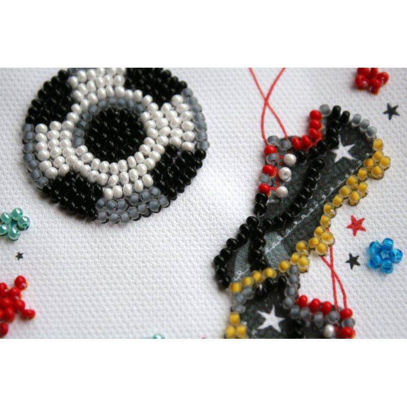 Postcard Bead embroidery kit To my footballer