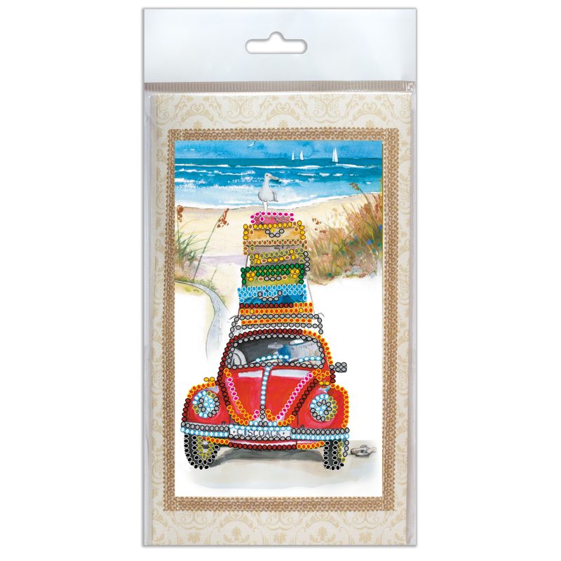 Postcard Bead embroidery kit Vacation at the seaside