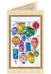 Postcard Bead embroidery kit Flashlights of dreams