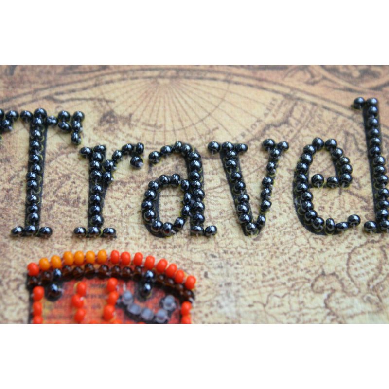 Postcard Bead embroidery kit Around the world