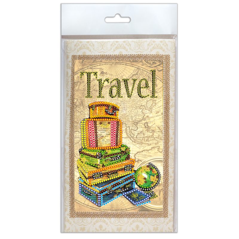 Postcard Bead embroidery kit Around the world