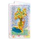 Postcard-envelope for microbead embroidery Still Life with a Fan