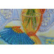 Postcard-envelope for microbead embroidery Still Life with a Fan