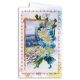 Postcard-envelope for microbead embroidery Chamomile field
