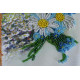 Postcard-envelope for microbead embroidery Chamomile field