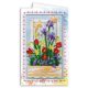 Postcard-envelope for microbead embroidery Early spring