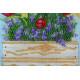 Postcard-envelope for microbead embroidery Early spring
