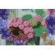 Postcard-envelope for microbead embroidery Dragonfly and Butterfly