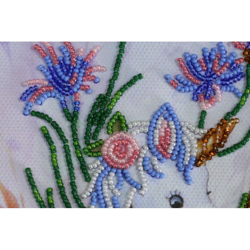 Postcard-envelope for microbead embroidery Unicorns