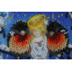 Postcard-envelope for microbead embroidery Together warmer