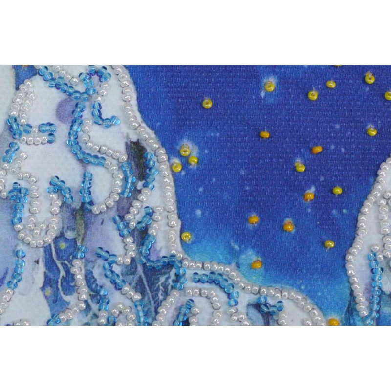 Postcard-envelope for microbead embroidery Together warmer