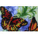 Postcard-envelope for microbead embroidery Three moths