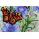 Postcard-envelope for microbead embroidery Three moths