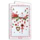 Postcard-envelope for microbead embroidery Wedding tinsel