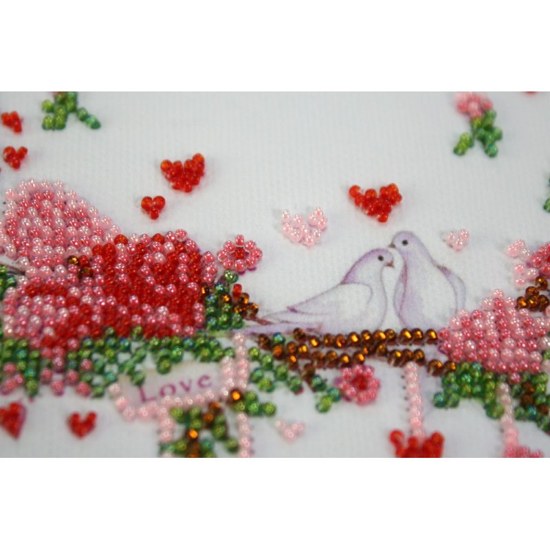 Postcard-envelope for microbead embroidery Wedding tinsel