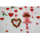 Postcard-envelope for microbead embroidery Wedding tinsel