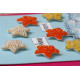 Keychain cross-stitch kit Among stars and clouds