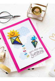 Keychain cross-stitch kit Be pleased of your life!