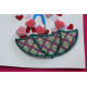 Keychain cross-stitch kit Love rain