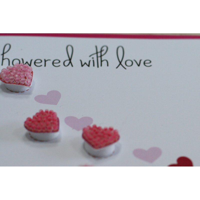 Keychain cross-stitch kit Love rain