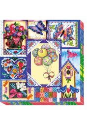 Photo frame kit for bead embroidery "Summer patchwork"