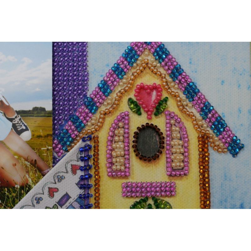 Photo frame kit for bead embroidery "Summer patchwork"
