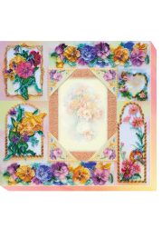 Photo frame kit for bead embroidery "Floral story"
