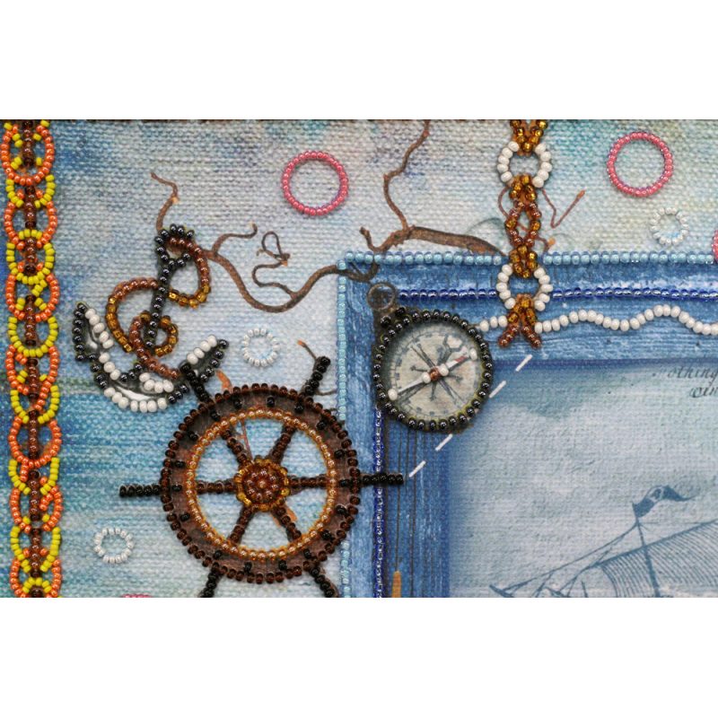 Photo frame kit for bead embroidery "Treasures from the sea