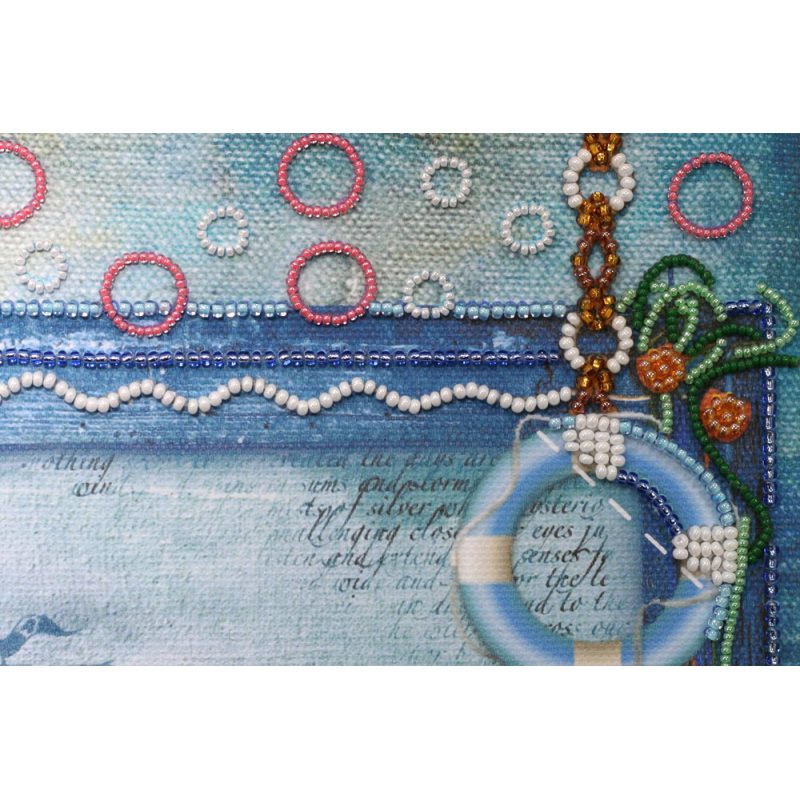 Photo frame kit for bead embroidery "Treasures from the sea