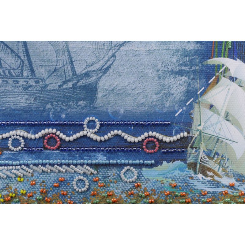 Photo frame kit for bead embroidery "Treasures from the sea